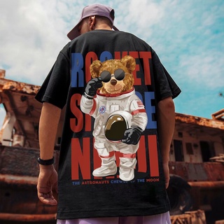 Camiseta Larga Masculina Manga Curta Estampa De Astronauta Astronauta