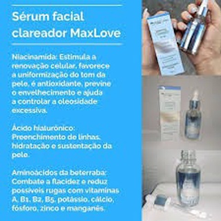 Kit Max Love 1 Redutor de poros +1 Sérum Facial Clareador (4)