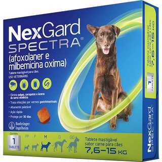 NexGard Spectra para Cães de 7,6 a 15 Kg