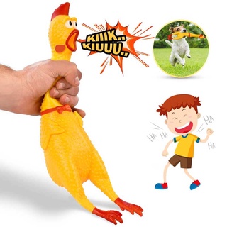 Frango galinha M 30 cm borracha p/ cachorro brinquedo mordedor atacado pet shop (4)