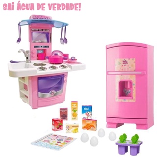 kit geladeira infantil Sweet fantasy sonho de menina + cozinha infantil big star