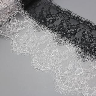 (3 meters/lot) 140mm White Black lace fabric Webbing Clothing Accessories lace material Handmade (1)