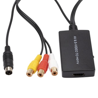 Svideo Adaptador Conversor Plug And Play RCA Para HDMI-compatible (2)