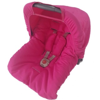 Capa Para Bebê Conforto + Capota / Protetor De Sol + Protetor de Cinto – Pink menina