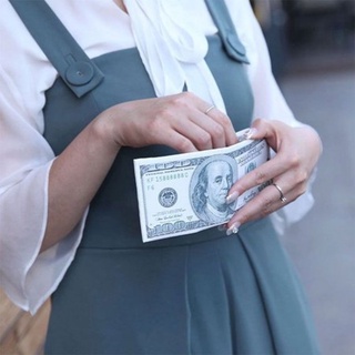 Carteira Slim Dinheiro Nota de Dolar - Possui bolso principal para dinheiro e documentos que também é estampado