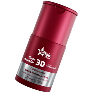 Gloss Matizador 3d Marsala Vermelho Magic Color 100ml
