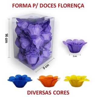 Forma p/ Doce Florença Lisa Caixa c/40 Unidades - PLAC (DIVERSAS CORES)