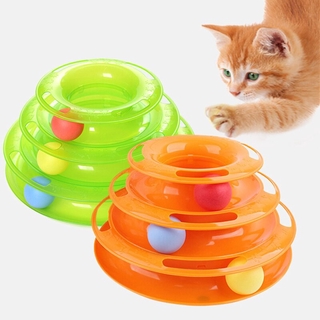 Brinquedo para gatos - Torre interativa com bolinhas - torre 3 níveis