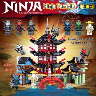 810Pcs Compatível Lego Ninjago Ninja Temple Dragão brinquedos de blocos de construção