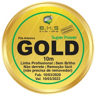 Fita Adesiva Gold Super Power 10 metros x 4,0 cm para Protese Capilar & Perucas