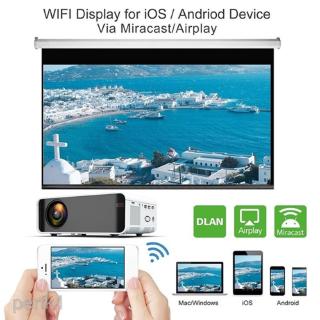 Projetor de Filme de Bolso 4k 1080P Full-HD com Tela LCD Padrão EUA Preto para Filme em Casa (2)