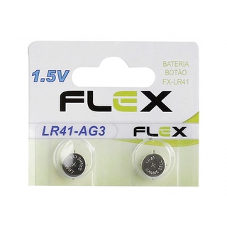 2 Baterias botão pequena LR41 para relógio de Pulso, calculadora, termômetro Original Flex (1)