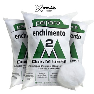 Fibra acrílica siliconada Pet Fibra Dois M - 500g _Enchimento para amigurumi e almofadas -