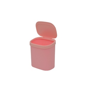 Lixeira plastica de pia 3,5L c/ tampa superior - Rosa (1)