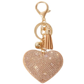 Chaveiro Bolsa Coração de cristal strass bolsa charme pingente chaveiro (1)