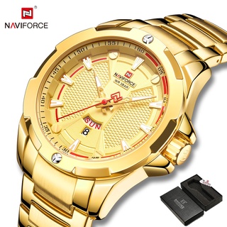 Naviforce 9161 Moda Relógios De Ouro Dos Homens De Luxo Pulso De Quartzo Esporte Casual Wateproof Relógio 2021