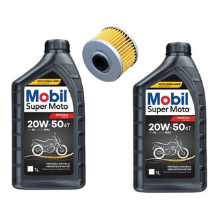 Óleo Mobil Super Moto 4T 20W50 2 litros mais filtro twister