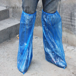 Capa De Sapato Descartável Azul/Impermeável/Antiderrapante/Galocha/Chuva E Botas/Longa De Plástico Para Mulheres Homens (1)