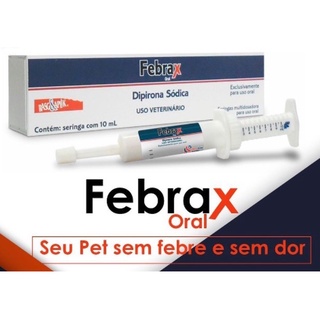 Febrax Para Cachorro Cães Com Dor e Febre 10ml