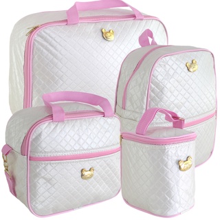 Bolsa Bebe Mala Maternidade com mochila Enxoval Menina Menino Luxo com 4 pecas