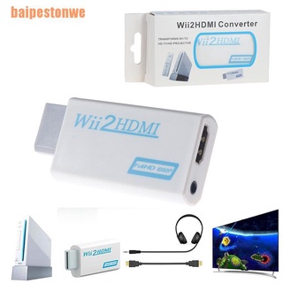 baipestonwe > Adaptador Wii Para HDMI 2HDMI Full HD/De Saída De Áudio PC HDTV