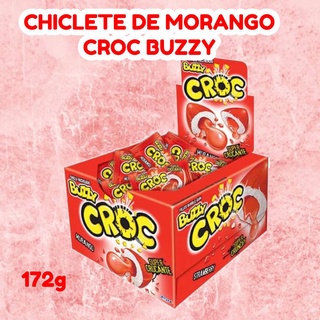 CAIXA DE CHICLETES CROC BUZZY SABOR MORANGO 172g