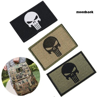 MB + Punisher Crânio Tático Militar Do Exército Emblema Applique Bordado Patch De Ombro (1)