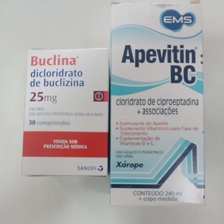 Combo Apevitin BC 240ml+Buclina 30 Comprimidos Estimulante do Apetite Ganho de Peso