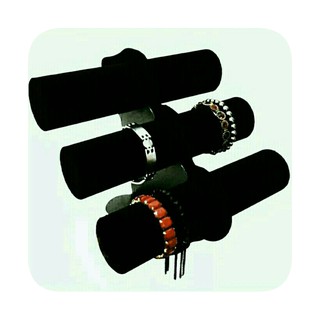Expositor triplo pulseira ideal para braceletes relógios colar organizador para joias e suporte pronta entrega disponível para envio