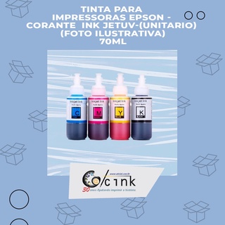 Tinta para impressoras Epson - Corante ink jetUV-(unitario) (foto ilustrativa)-70ml