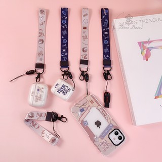Lanyard for mobile phone, Neck rope,Korea KPOP BTS ON Butter Neck Lanyard Hand Wrist Ring Strap Portable USB lanyard for Phone Key String bag Cord Removable (1)