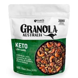 Granola Australia Vegana Keto Low Carb 300g Zero Açúcar Sem Glúten Hart's Natural