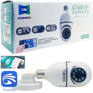Câmera de Segurança Lâmpada Espiã HD IP Wi-Fi App Yoosee Original