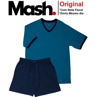 Conjunto Pijama Masculino Mash Manga Curta e Shorts Tecido Algodao 811.25