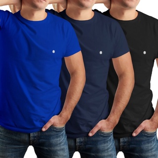 Camiseta Masculina Básica 100% algodão 30.1 penteado Camisa Basica Lisa Original Support for Men