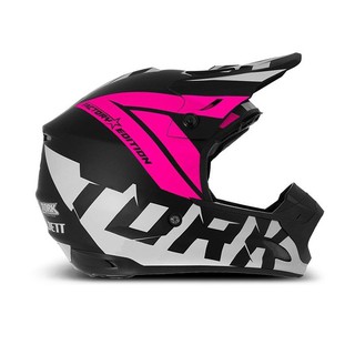 Capacete Motocross Trilha Factory Edition Neon Rosa Pro Tork