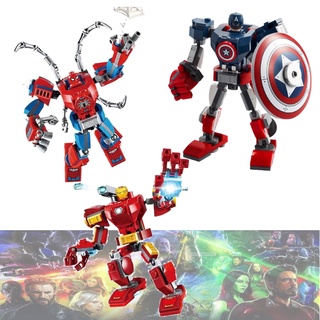 Compatível com Lego Marvel Avengers Capitão América Thor e Thanos Building Block Toys