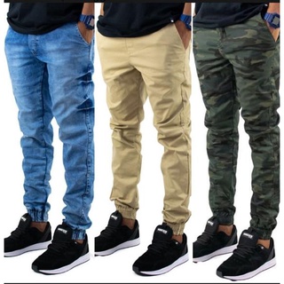 Kit 3 calça jogger jeans masculina elastano alta qualidade premium (5)