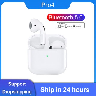 [PROMOÇÃO]Pro4 Bluetooth 5.0 TWS Wireless Earphones Mini Earbuds with Charging Box Sports Headphones \ Headset for Smart Phones PK I12 / I7S