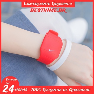 【Enviado em 24 Horas】 Nike Relógio de Pulso Vermelho Esportivo Lazer Eletrônico Digital para Estudantes Unisex