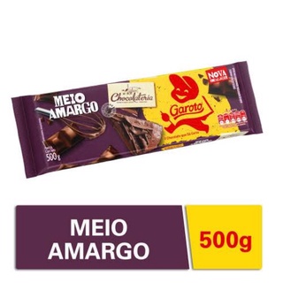 Barra de Chocolate meio amargo 500gr