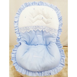 Capa para Bebê Conforto + Capota + Apoio Redutor + Protetor de Cinto + Capa para Almofada de Amamentação Gripir Azul Claro