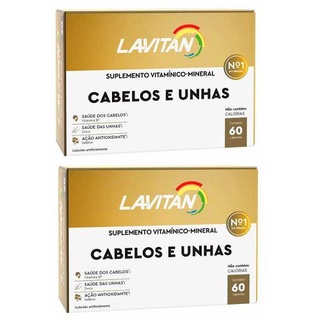 Lavitan Hair Cabelos e Unhas 60 Capsulas - Vitamina Para Cabelos e Unhas (Kit 2 unidades)