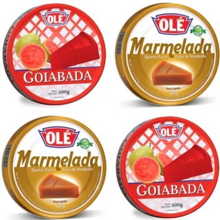 Kit 2 Goiabada Olé Lata 600g + 2 Marmelada Olé Lata 600g - Olé