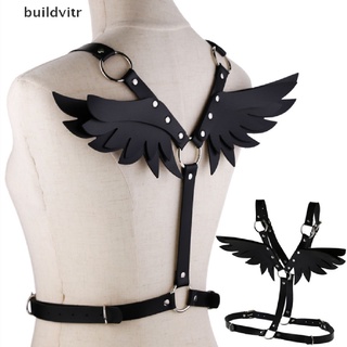 【tr】 Women Gothic Sexy Leather Angel Body Harness Belt Angel Wings Harness Waist Belt . (1)