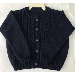 Cardigan De Lã Para Bebê Blusa C/botão De Trico Infantil