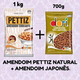 AMENDOIM PETTIZ NATURAL 1kg + AMENDOIM JAPONÊS 700g