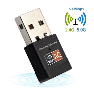 Adaptador Wi-Fi USB Dual Band 2.4GHz e 5GHz 600 Mbps Wireless Ac 5G WiFi PC Desktop Notebook Internet (2)