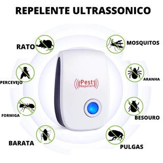 Repelente eletrônico de mosquitos, ondas eletroacústicas afasta baratas, mosquito, ratos e insetos