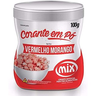 Corante Em Pó Vermelho Morango Mix 100g
